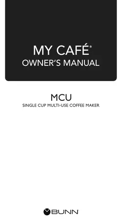 Cafetera Bunn MCU de una sola taza multiusos para el hogar Bunn